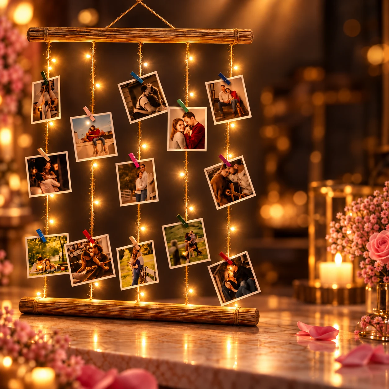 Kişiye Özel Işıklı Fotoğraf Çerçevesi +12 foto