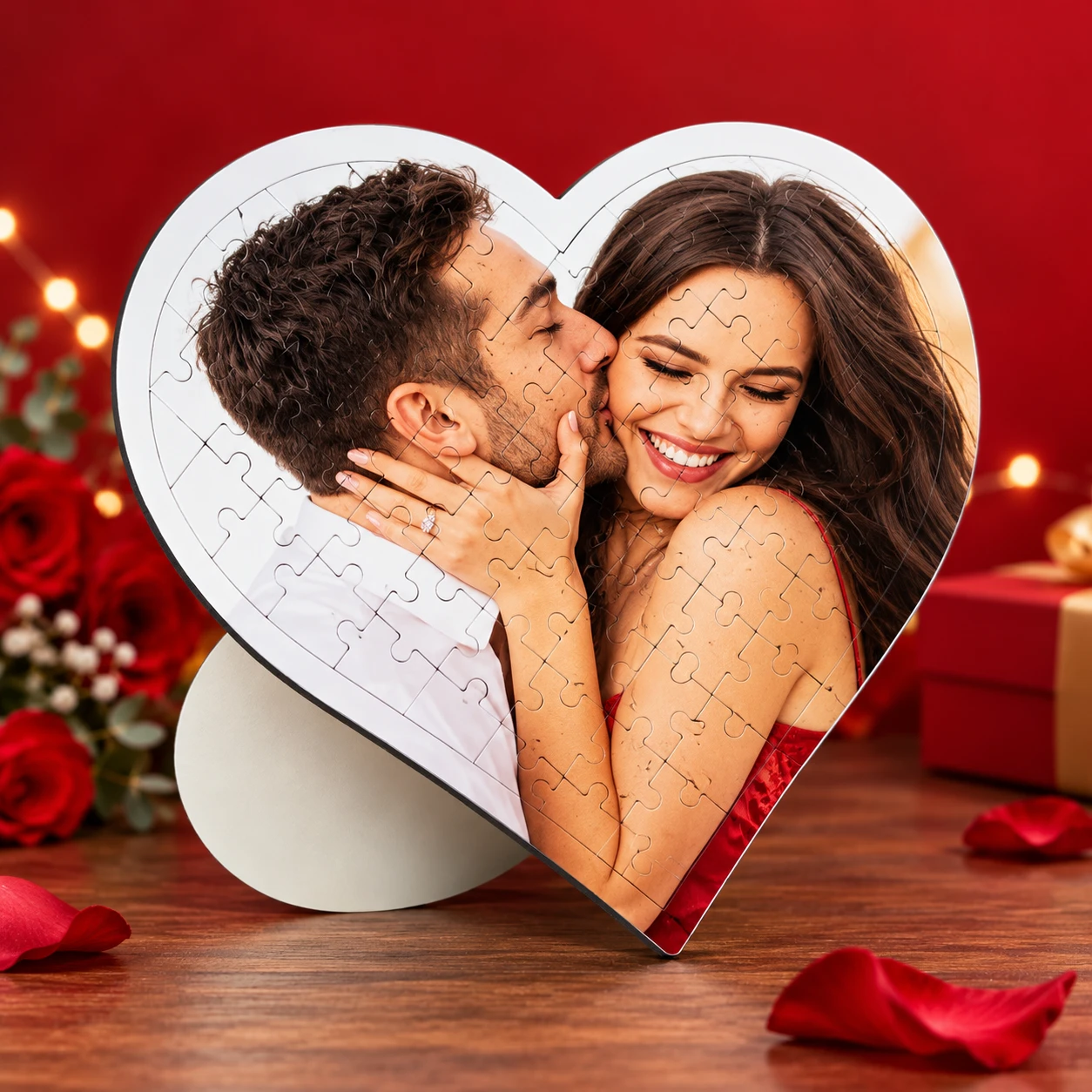 Kişiye Özel Fotoğraflı Puzzle  kalp